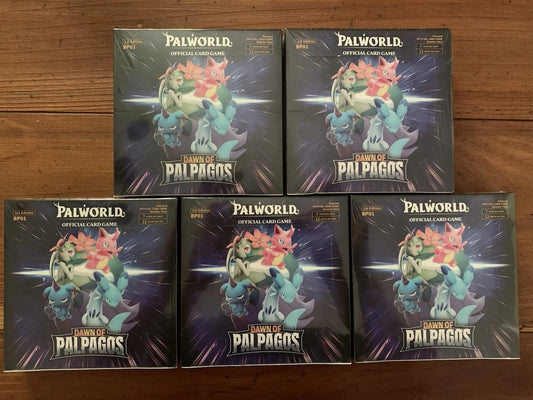 X5 Palworld TCG: Dawn of Palpagos Booster Box 1st Edition English sealed
